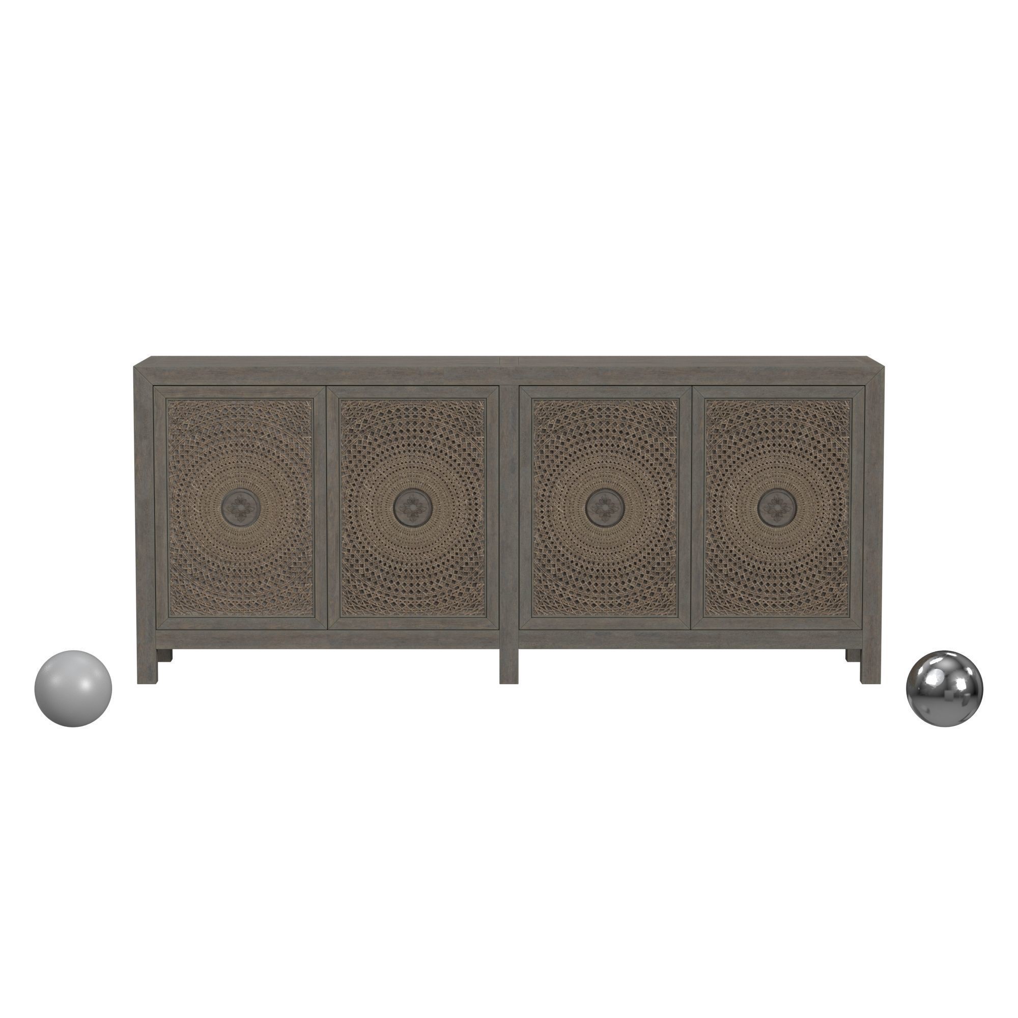 Melange Emmett Entertainment Console 3D model_1