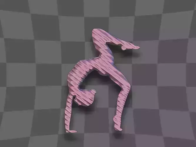 Woman doing aerobics 3D print model