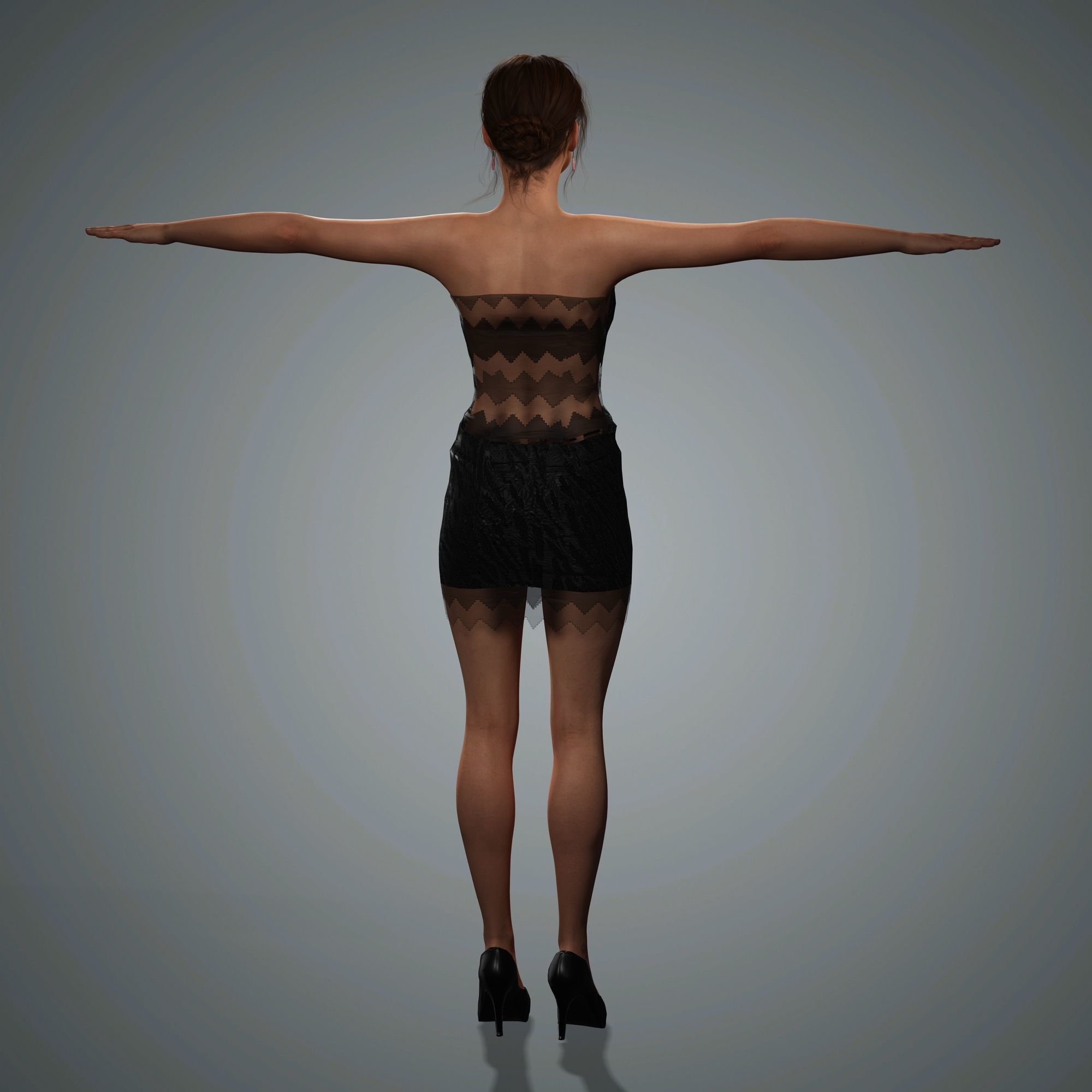 Jessica Alba Character 3D Model Low-poly 3D model_16