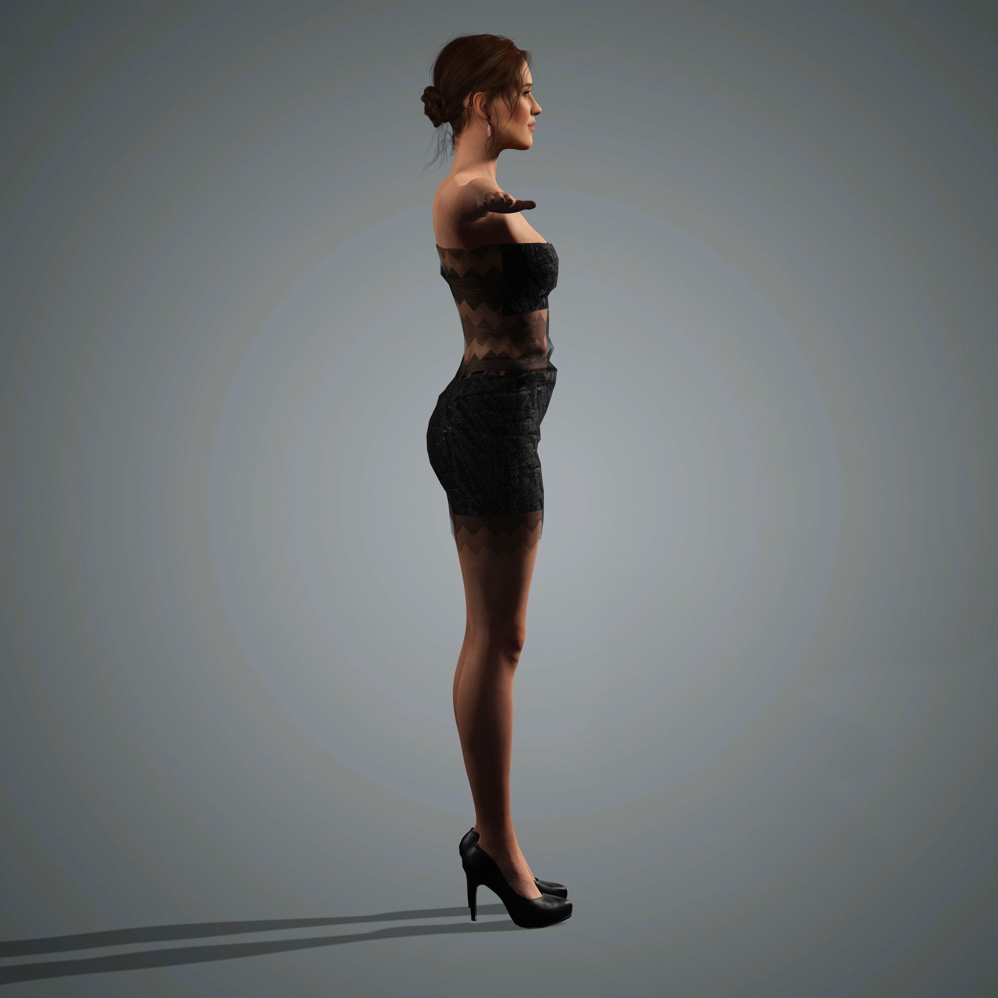 Jessica Alba Character 3D Model Low-poly 3D model_15