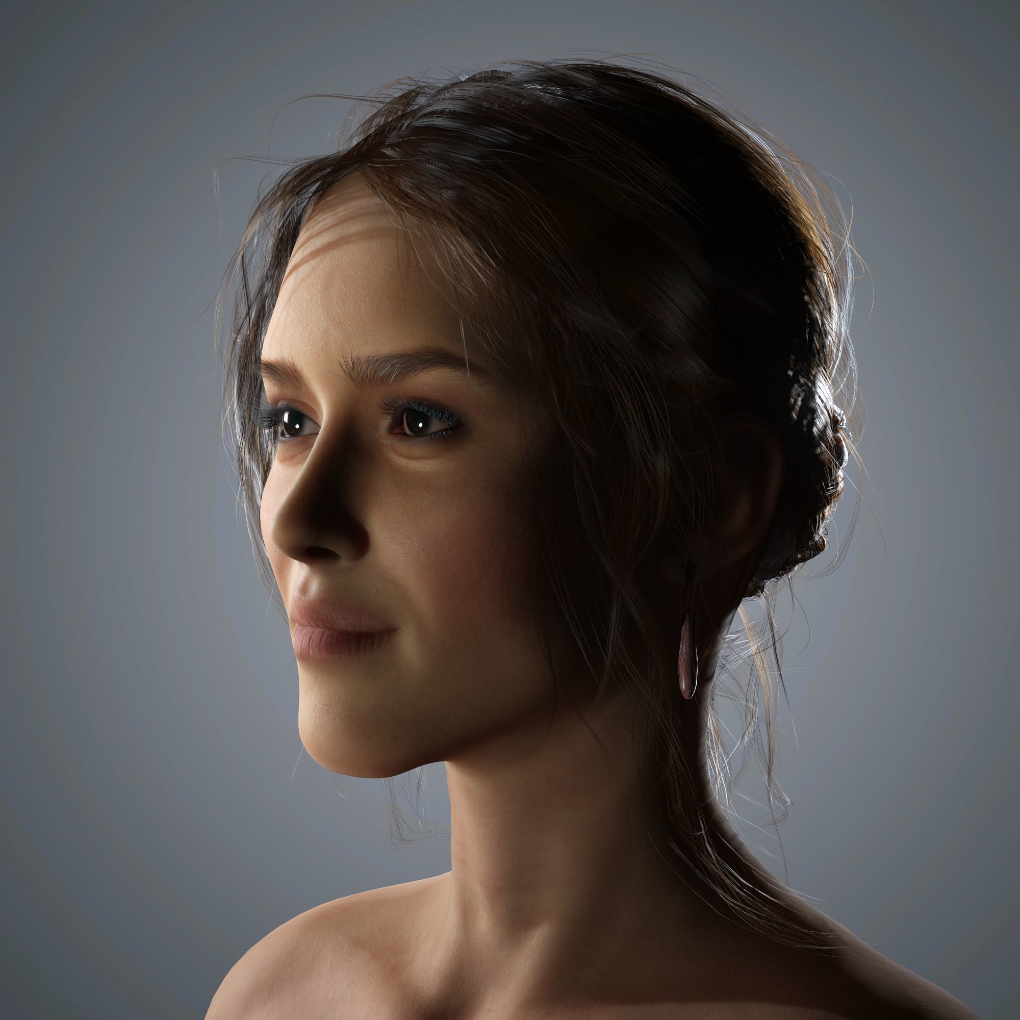 Jessica Alba Character 3D Model Low-poly 3D model_3