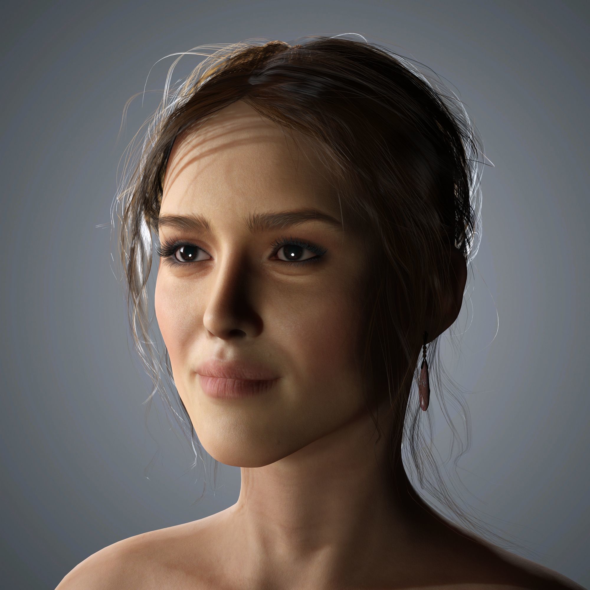 Jessica Alba Character 3D Model Low-poly 3D model_2