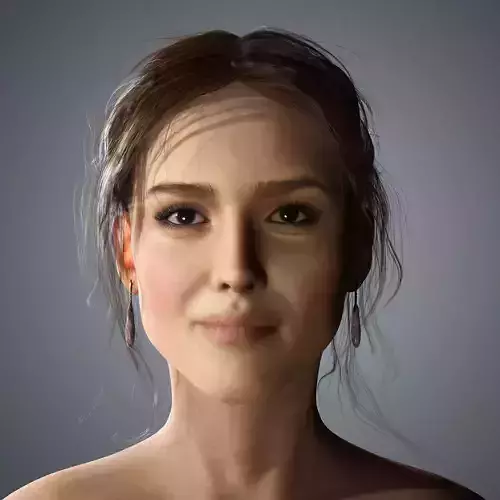 Jessica Alba Character 3D Model Low-poly 3D model