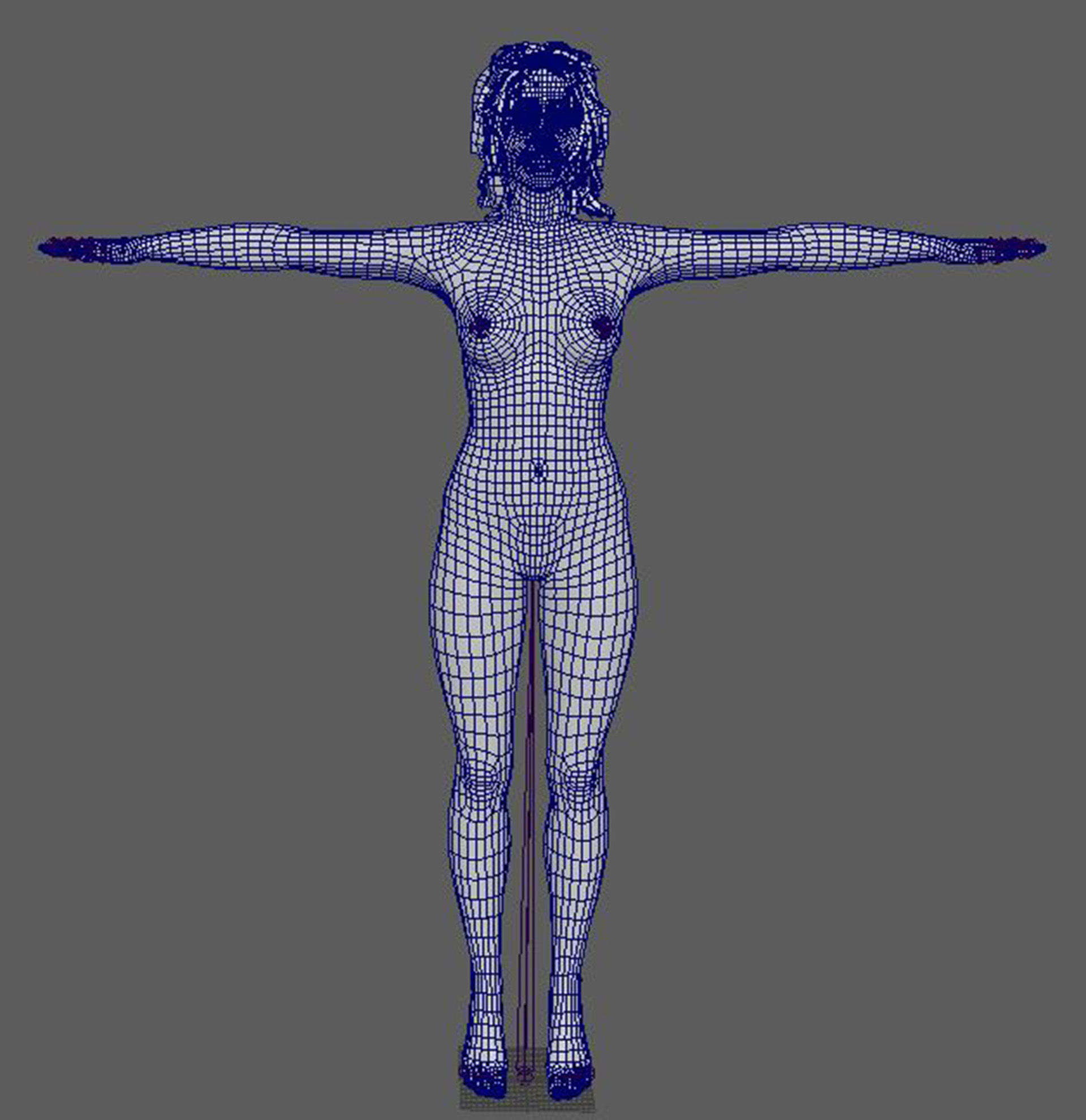 Jessica Alba Character 3D Model Low-poly 3D model_22