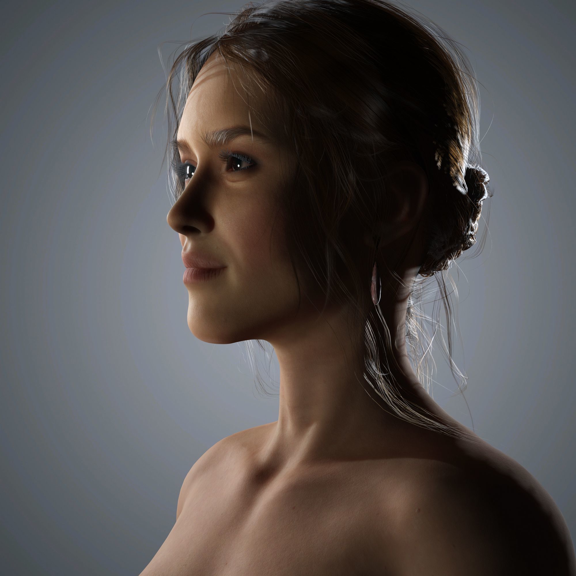 Jessica Alba Character 3D Model Low-poly 3D model_7