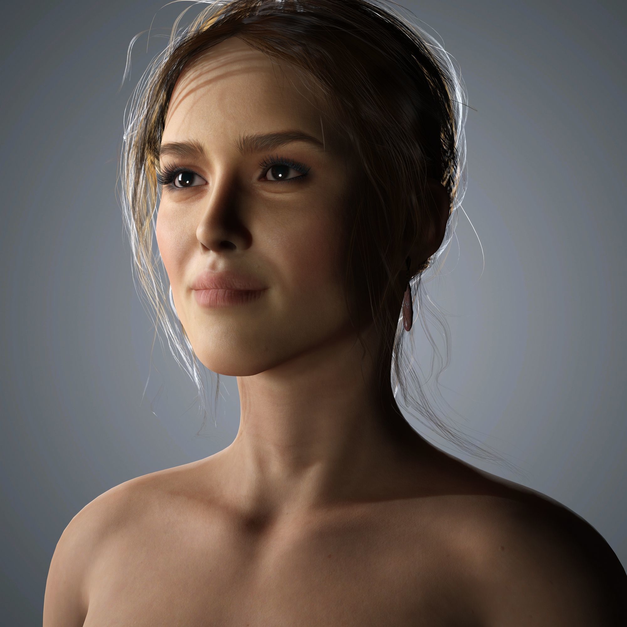 Jessica Alba Character 3D Model Low-poly 3D model_1