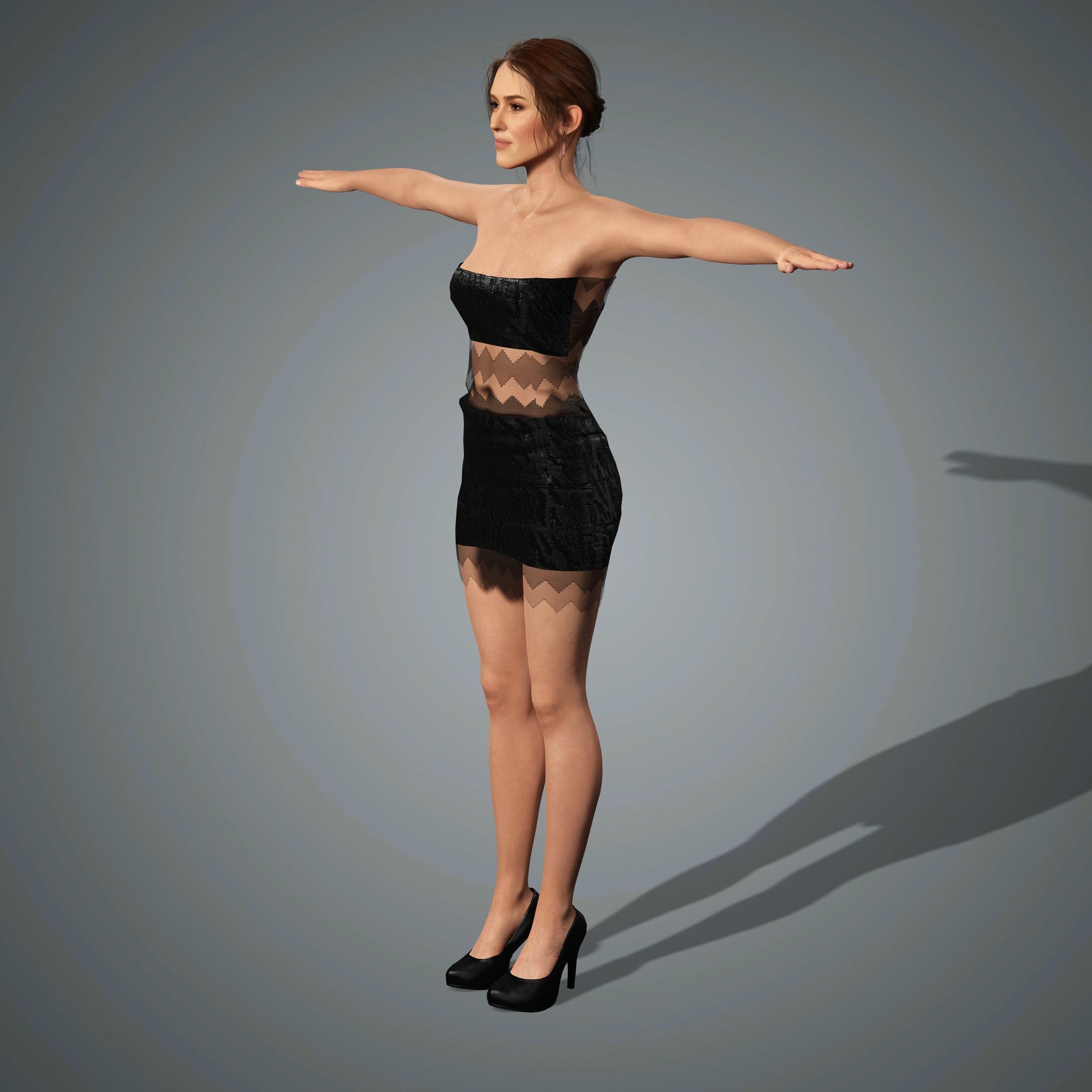 Jessica Alba Character 3D Model Low-poly 3D model_14