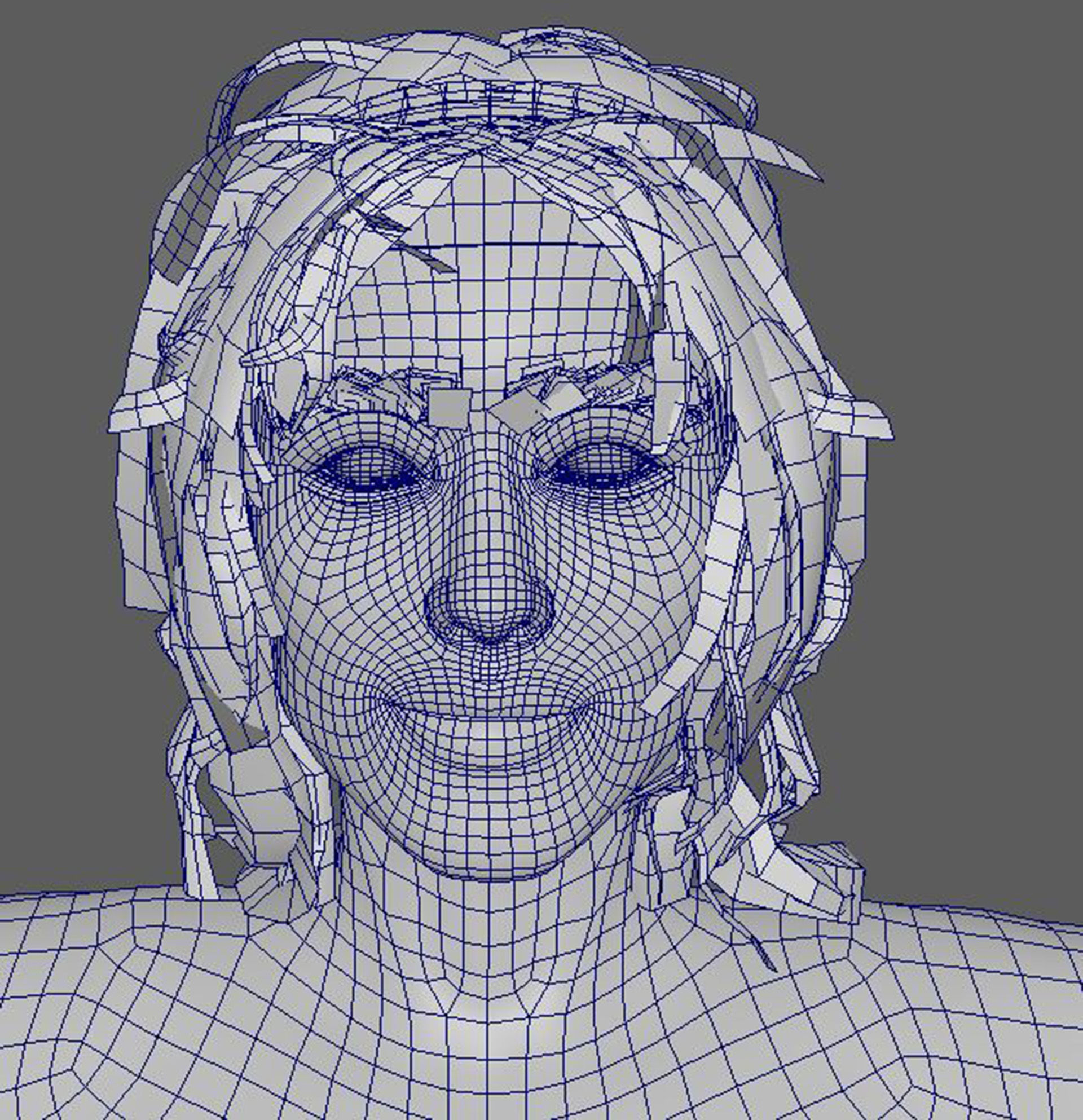 Jessica Alba Character 3D Model Low-poly 3D model_20