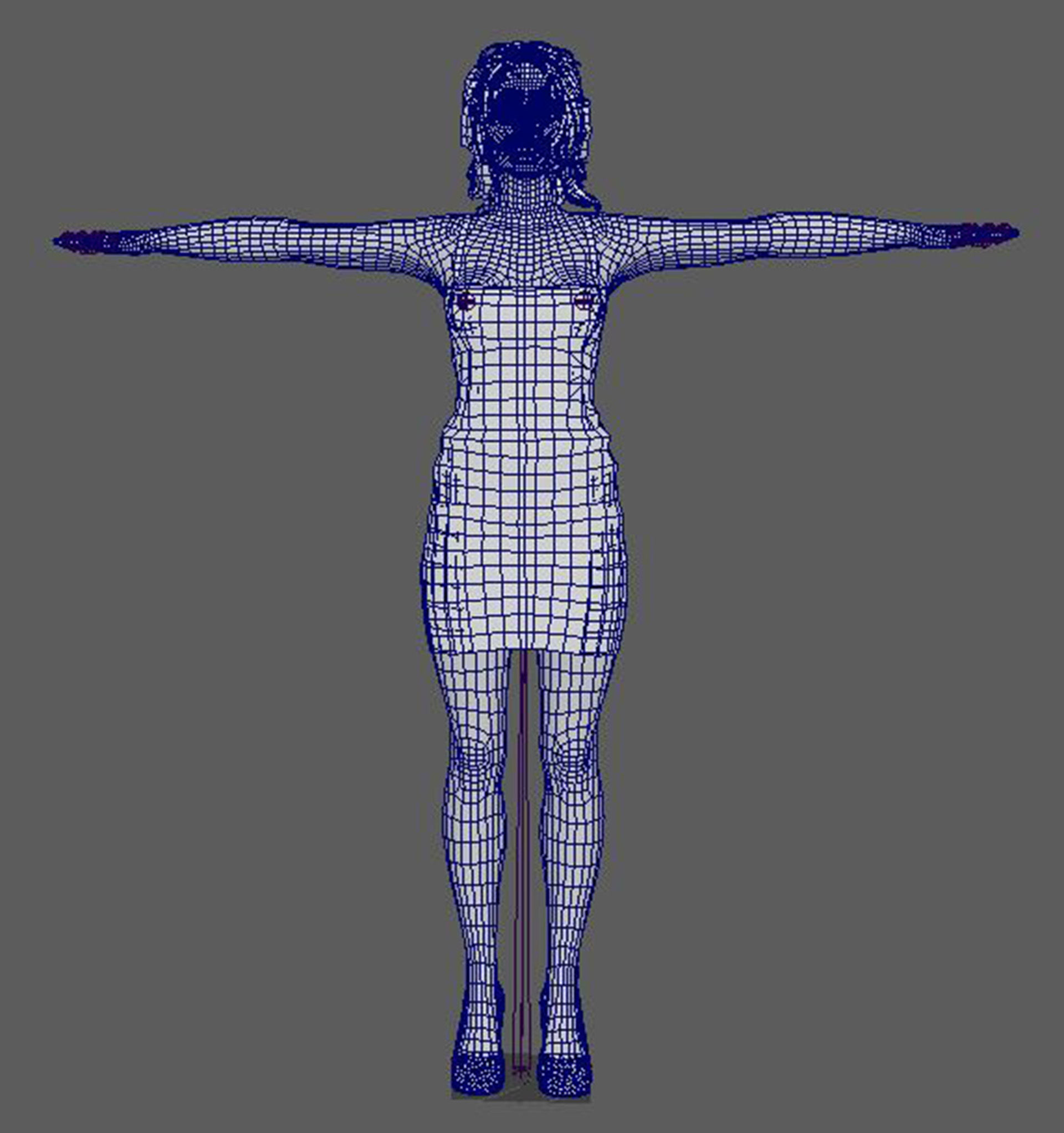 Jessica Alba Character 3D Model Low-poly 3D model_21