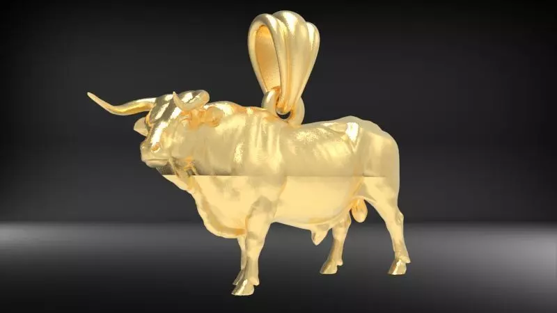 Bull Pendant 3d Taurus Zodiac Charm Necklace Bracelet Jewelry 3D print model