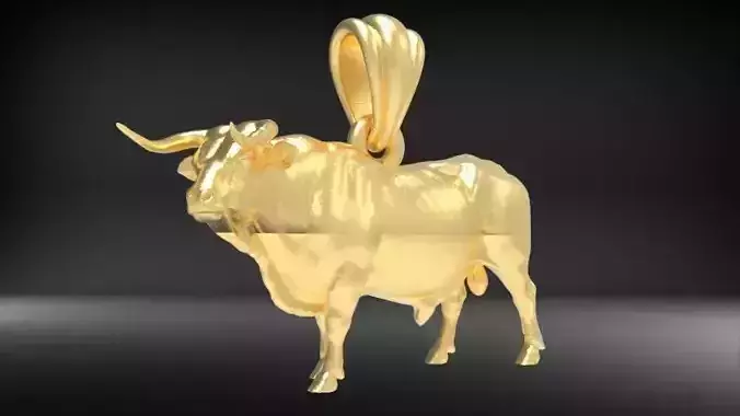 Bull Pendant 3d Taurus Zodiac Charm Necklace Bracelet Jewelry