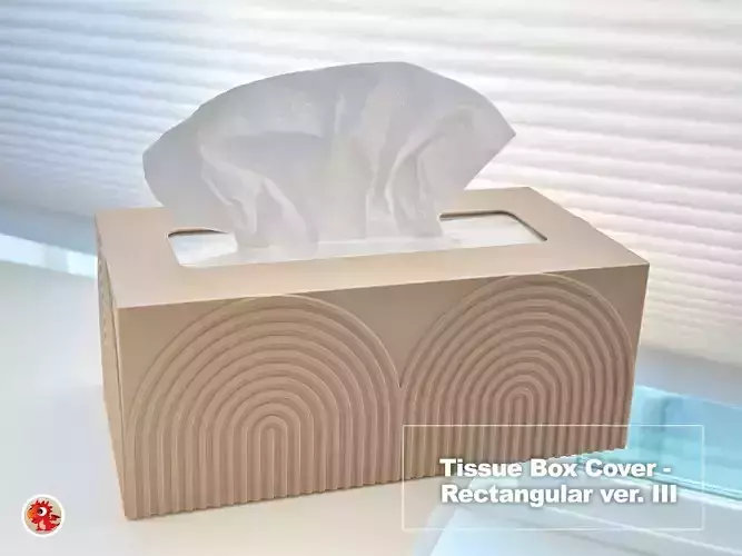 Tissue Box Cover- Rectangular v3 3D print model