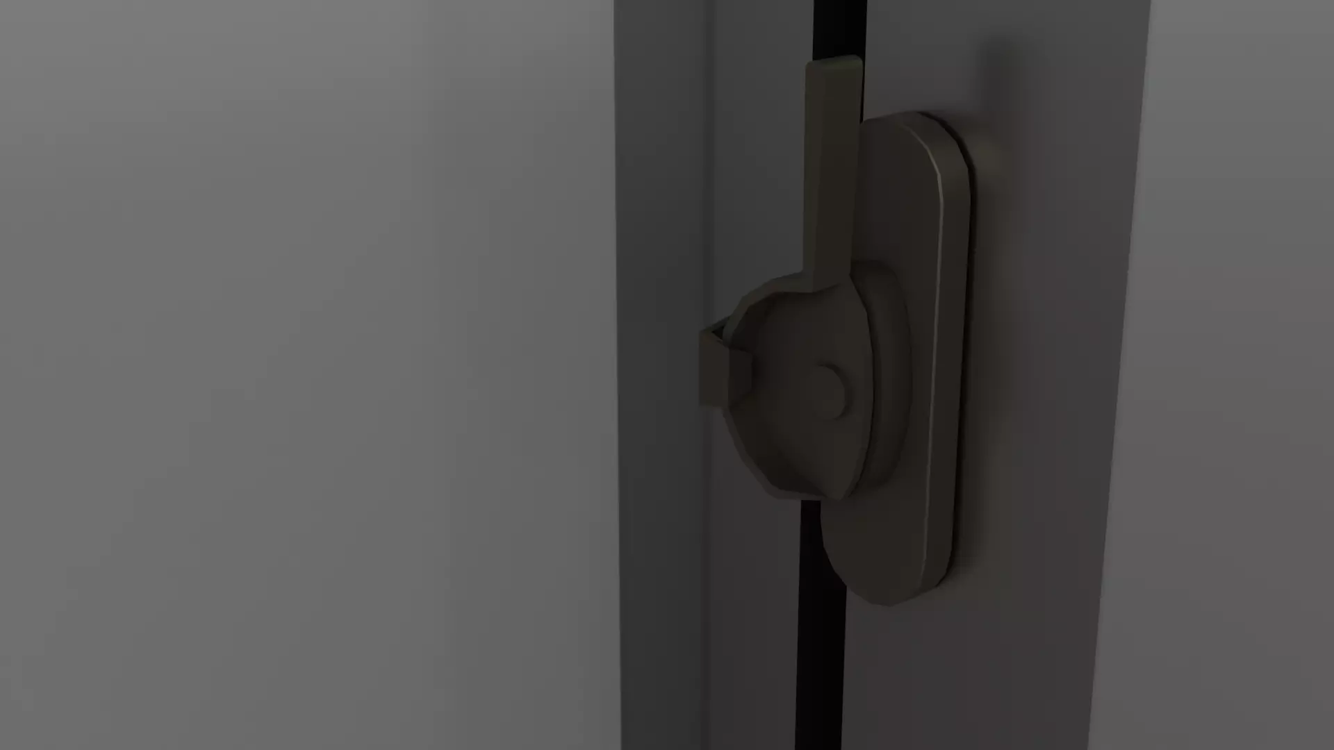 Double Panel Sliding Glass Window Low-poly 3D model_5