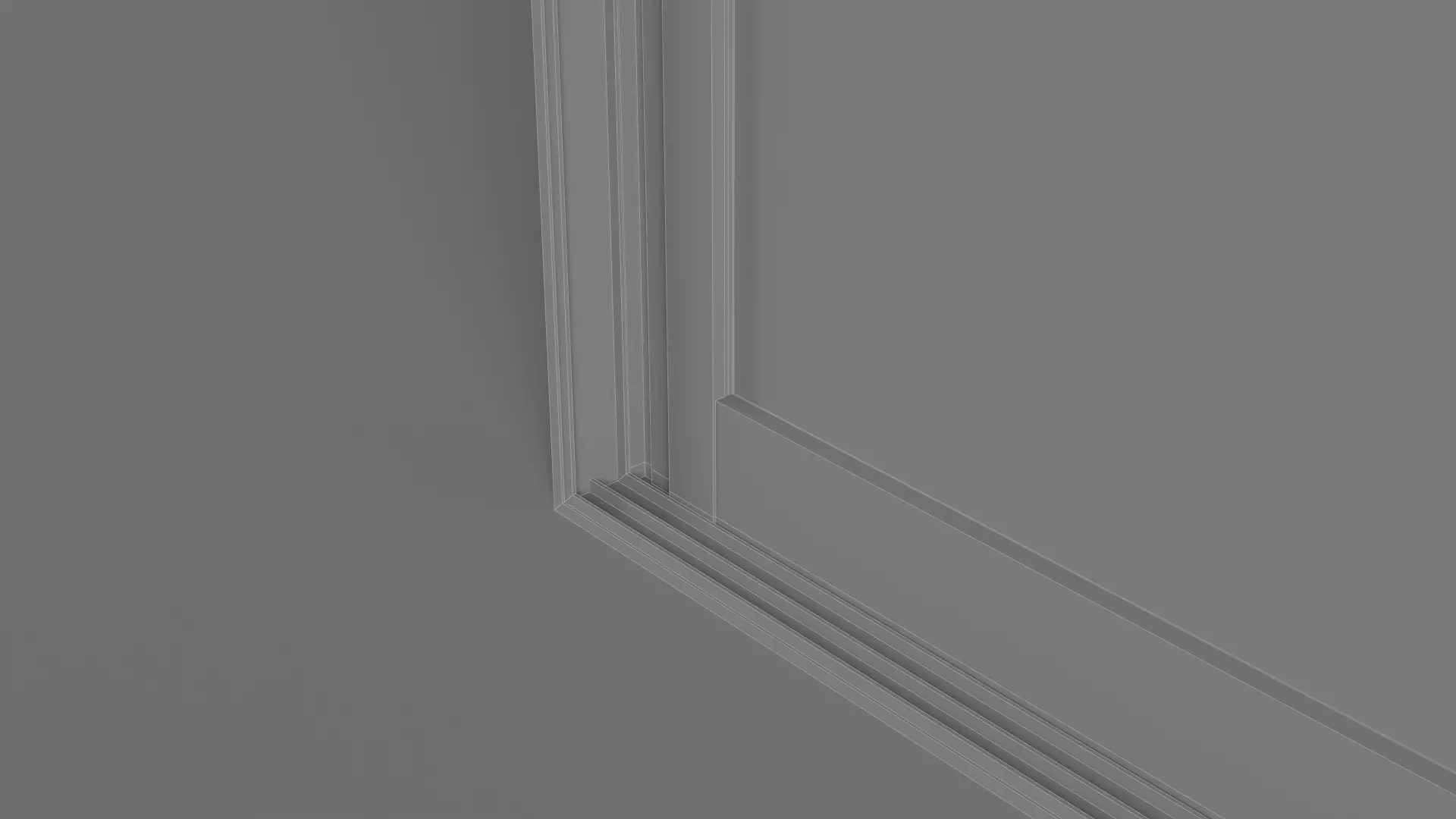 Double Panel Sliding Glass Window Low-poly 3D model_11