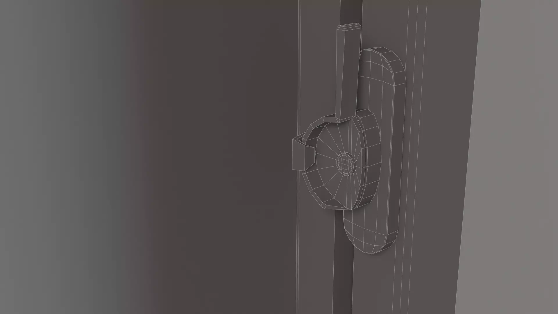 Double Panel Sliding Glass Window Low-poly 3D model_12