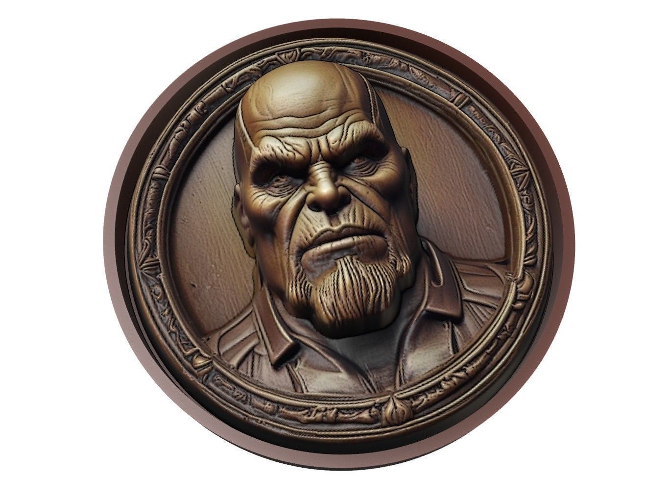 Thanos Medallion 3D print model_1