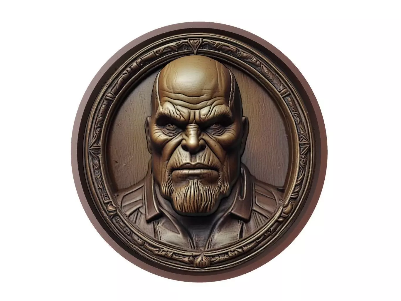 Thanos Medallion 3D print model_0
