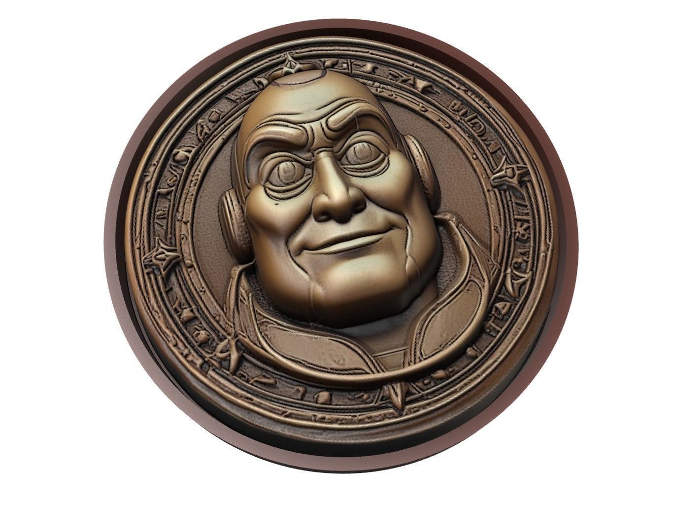 Buzz Lightyear Medallion 3D print model_1