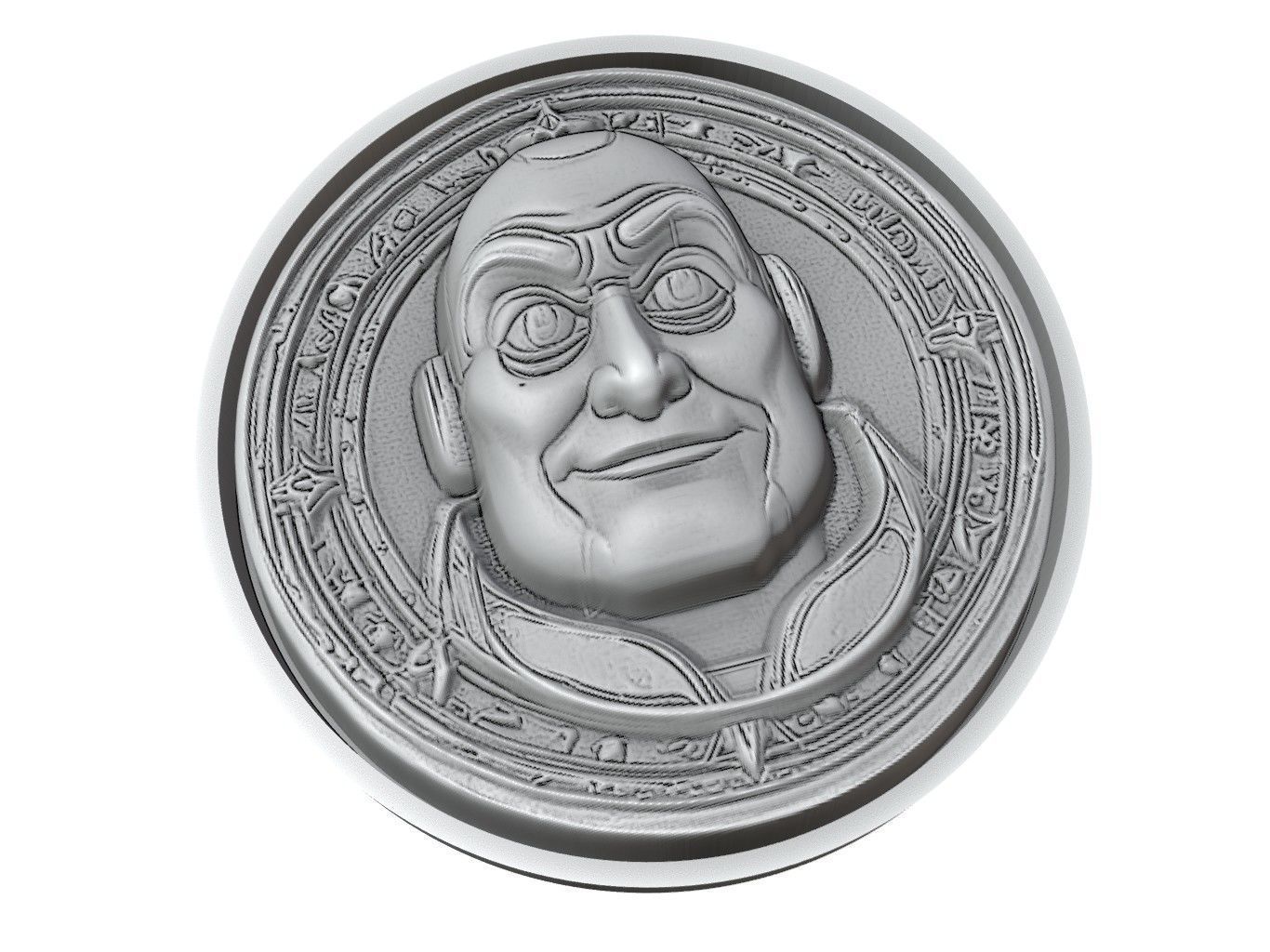 Buzz Lightyear Medallion 3D print model_3