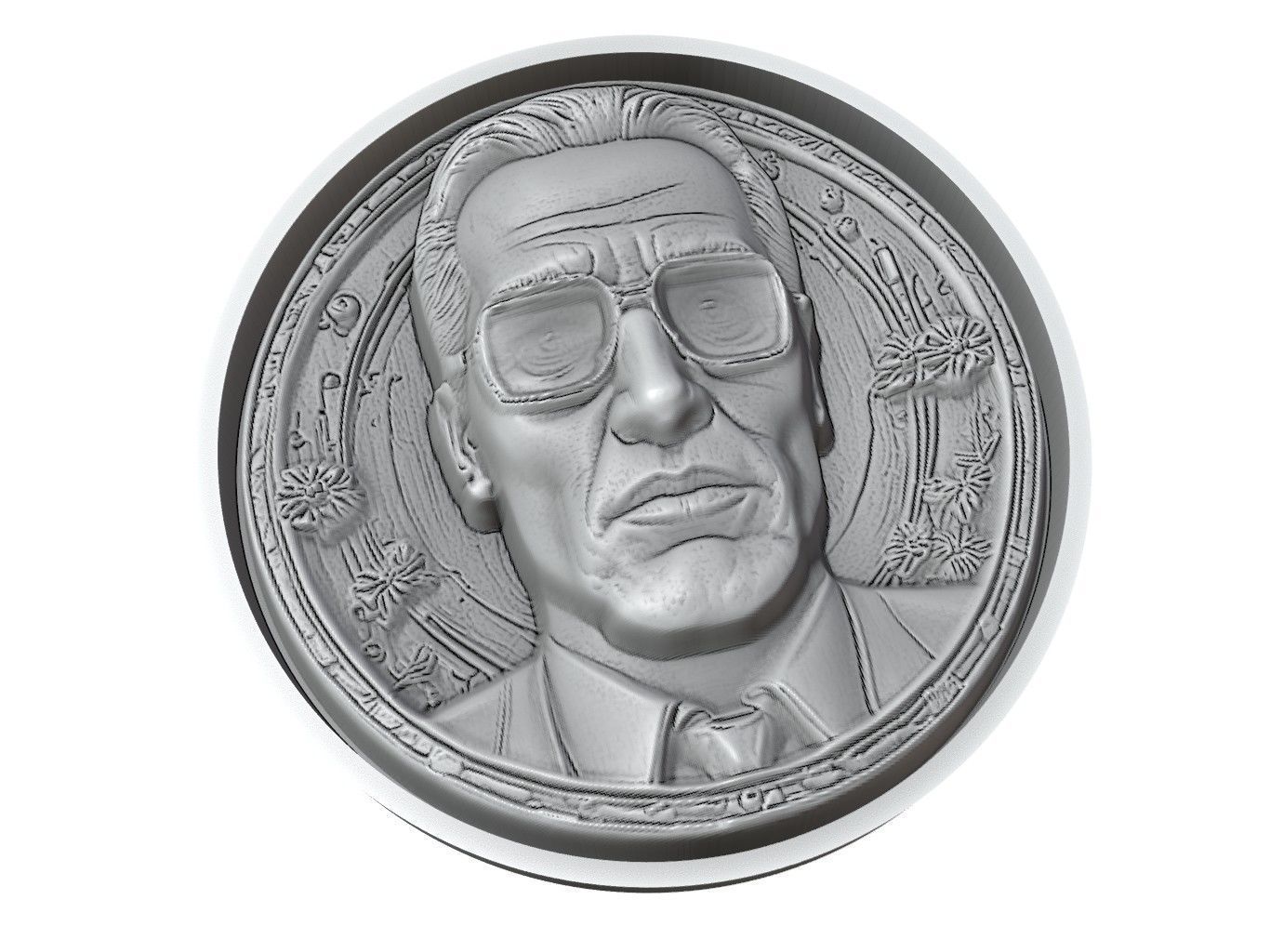 Terminator Medallion 3D print model_3