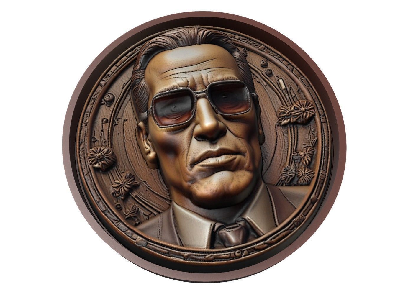 Terminator Medallion 3D print model_1