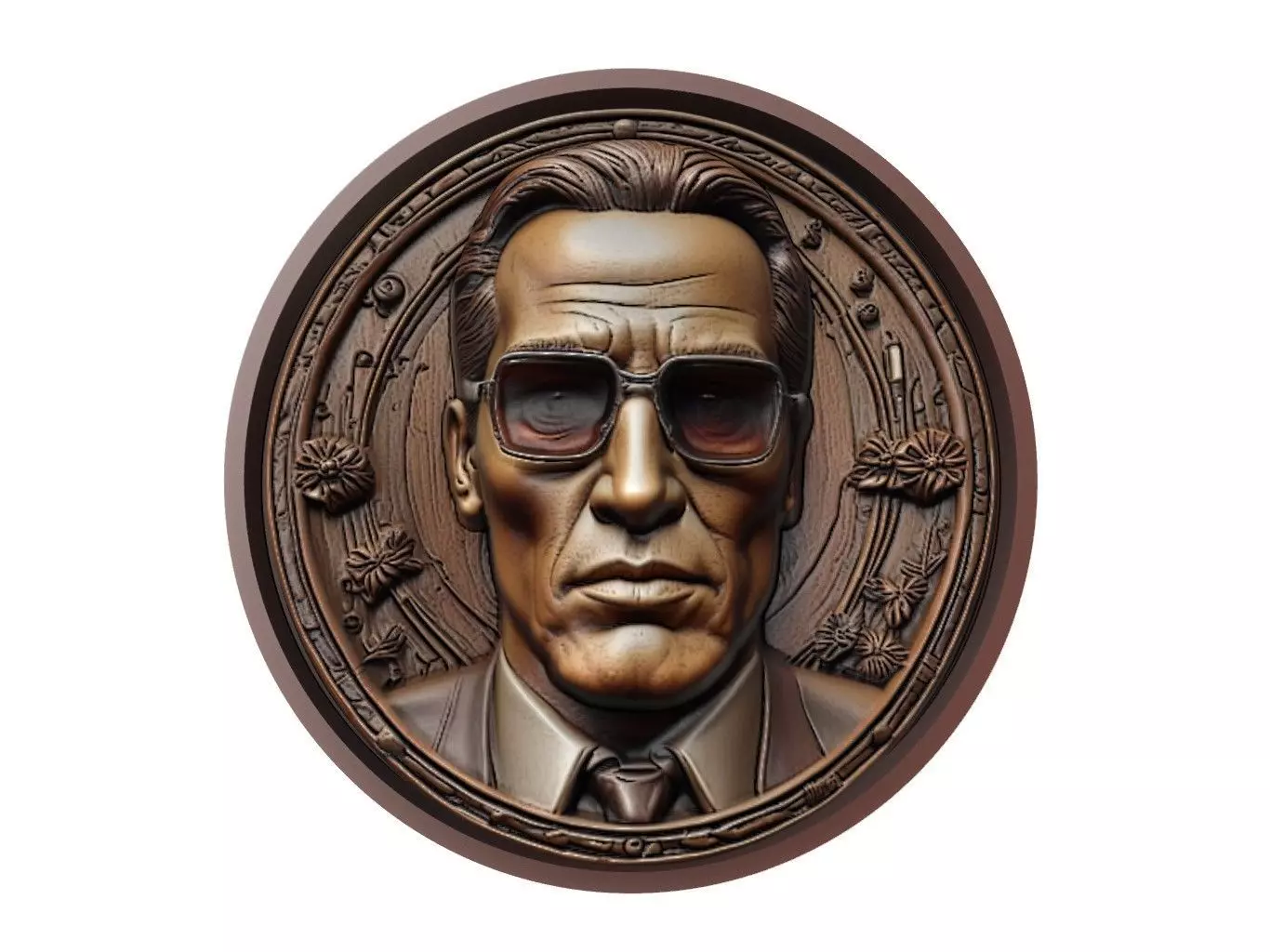Terminator Medallion 3D print model_0