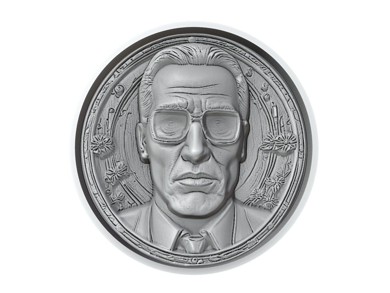 Terminator Medallion 3D print model_2