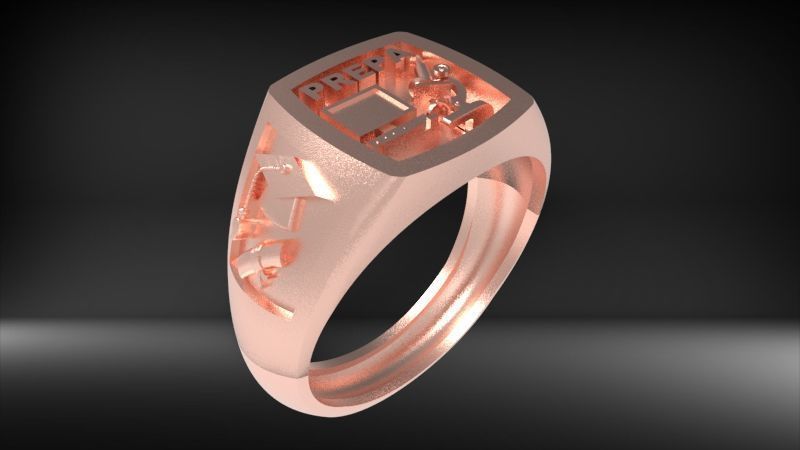 Anillo Graduacion Preparatoria 3D print model_13