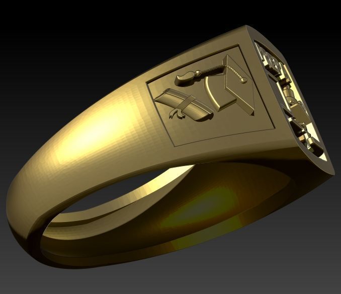 Anillo Graduacion Preparatoria 3D print model_8