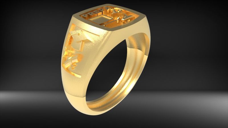 Anillo Graduacion Preparatoria 3D print model_17