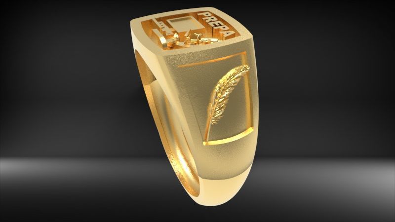 Anillo Graduacion Preparatoria 3D print model_16