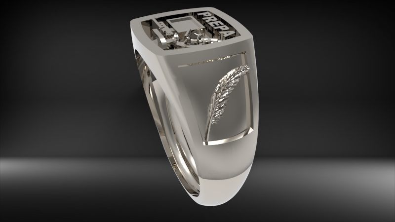 Anillo Graduacion Preparatoria 3D print model_15
