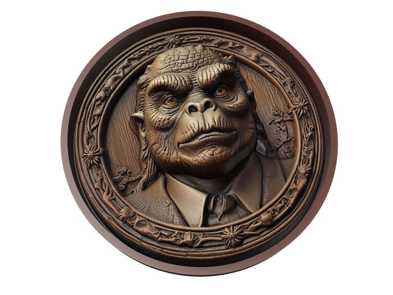 Godzilla Medallion 3D print model_1