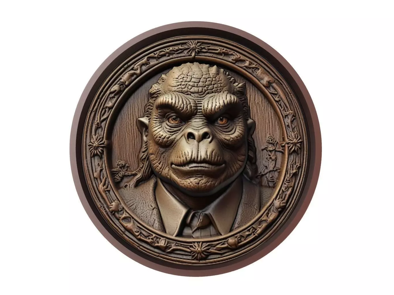 Godzilla Medallion 3D print model_0