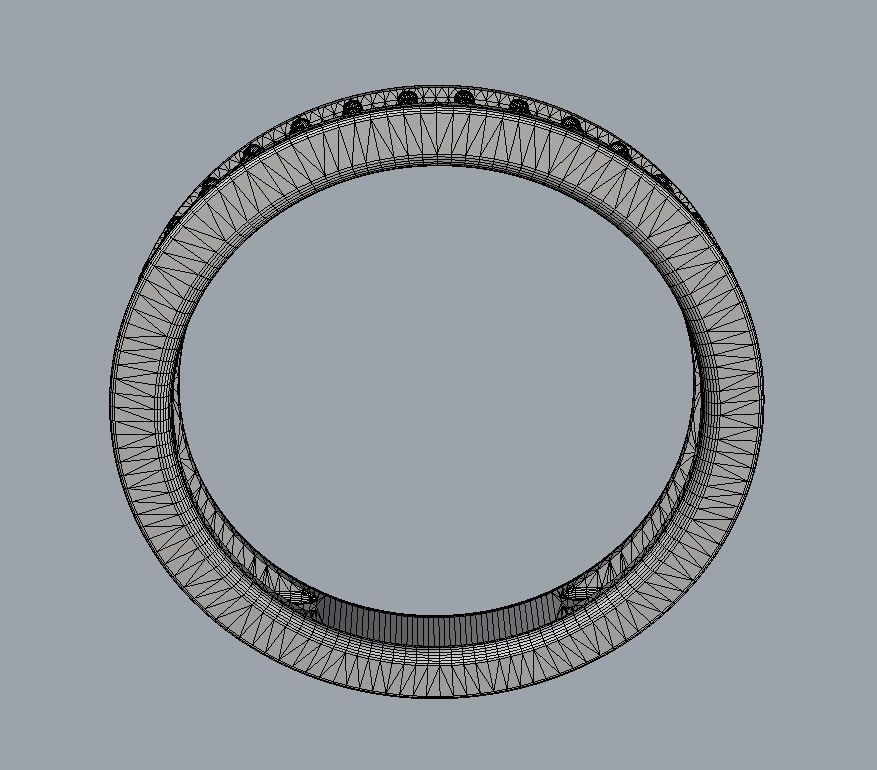 Classic Half Diamond Wedding Band 3D print model_14