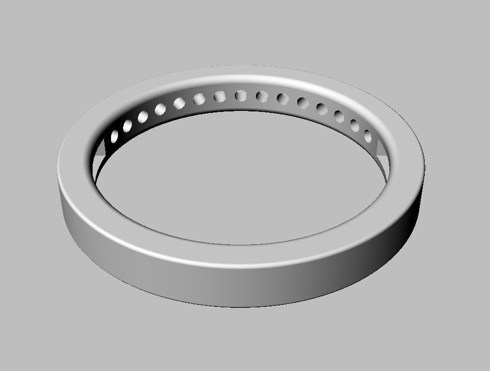 Classic Half Diamond Wedding Band 3D print model_11