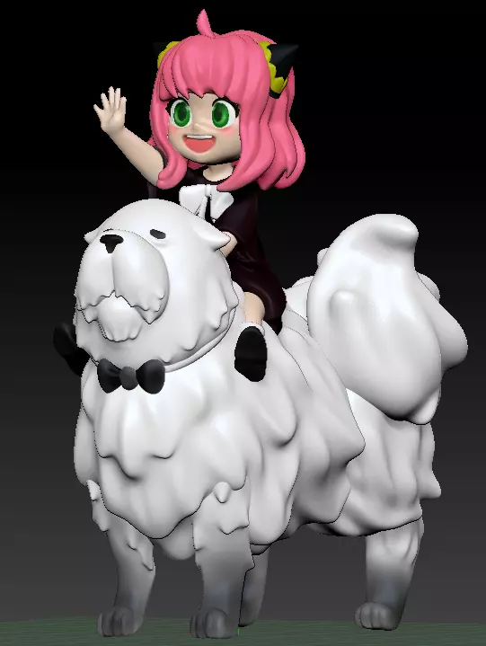 FREE-Anya and Bond-Miniature-3D Print Free 3D print model