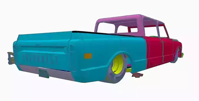 1-25th scale 69 Pro Street Chevy C10 Free 3D print model