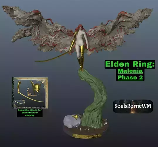 Elden Ring Malenia Phase 2 3D print model