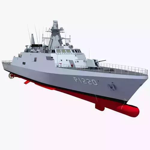 TCG AKHISAR Turkish Hisar-class offshore patrol vessel 3D model
