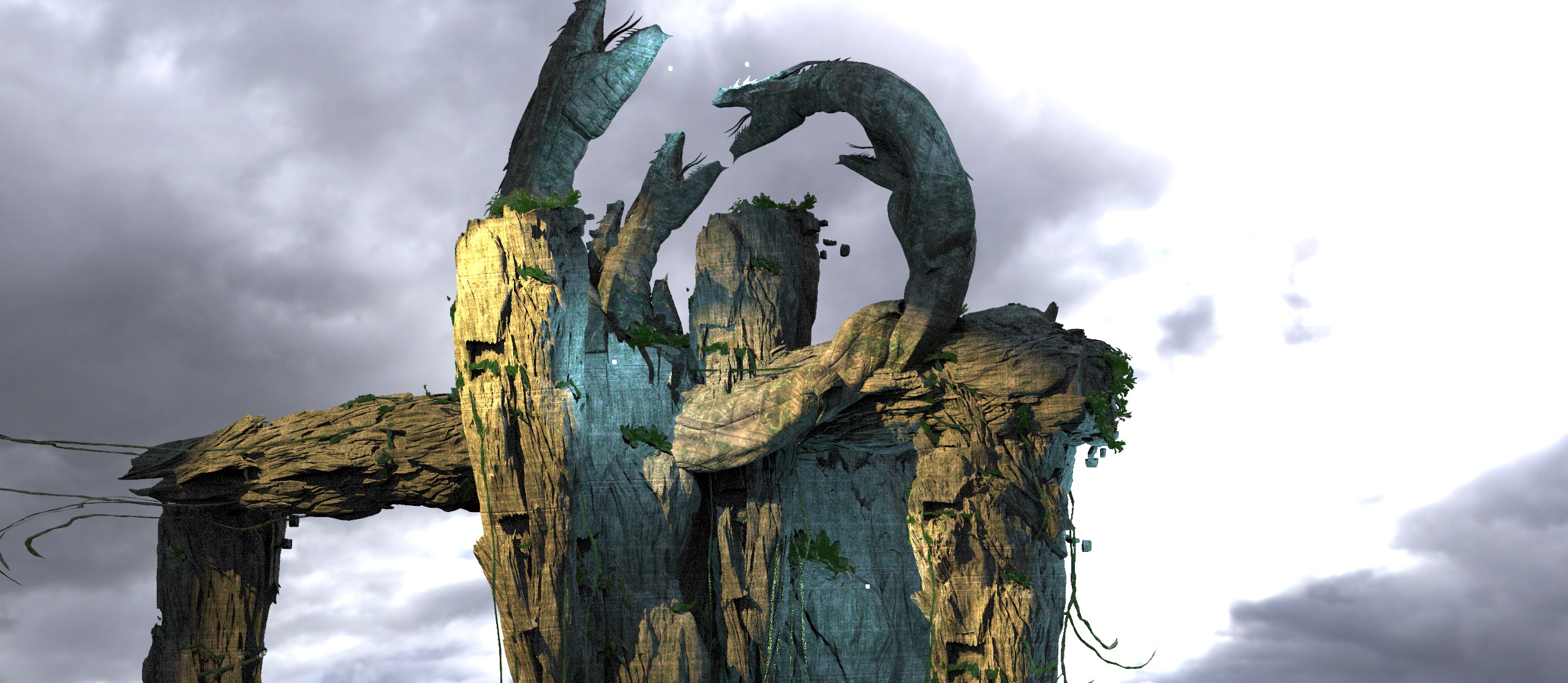 Snake Drake Island  3D model_1