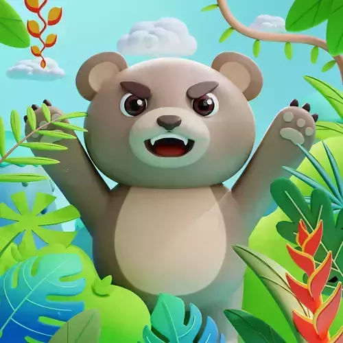 Cute Little Bear 3D model