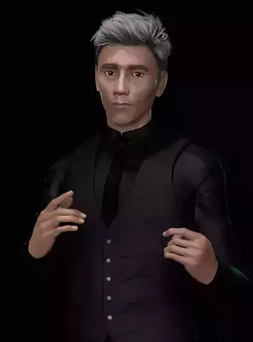 Man in black Free 3D model