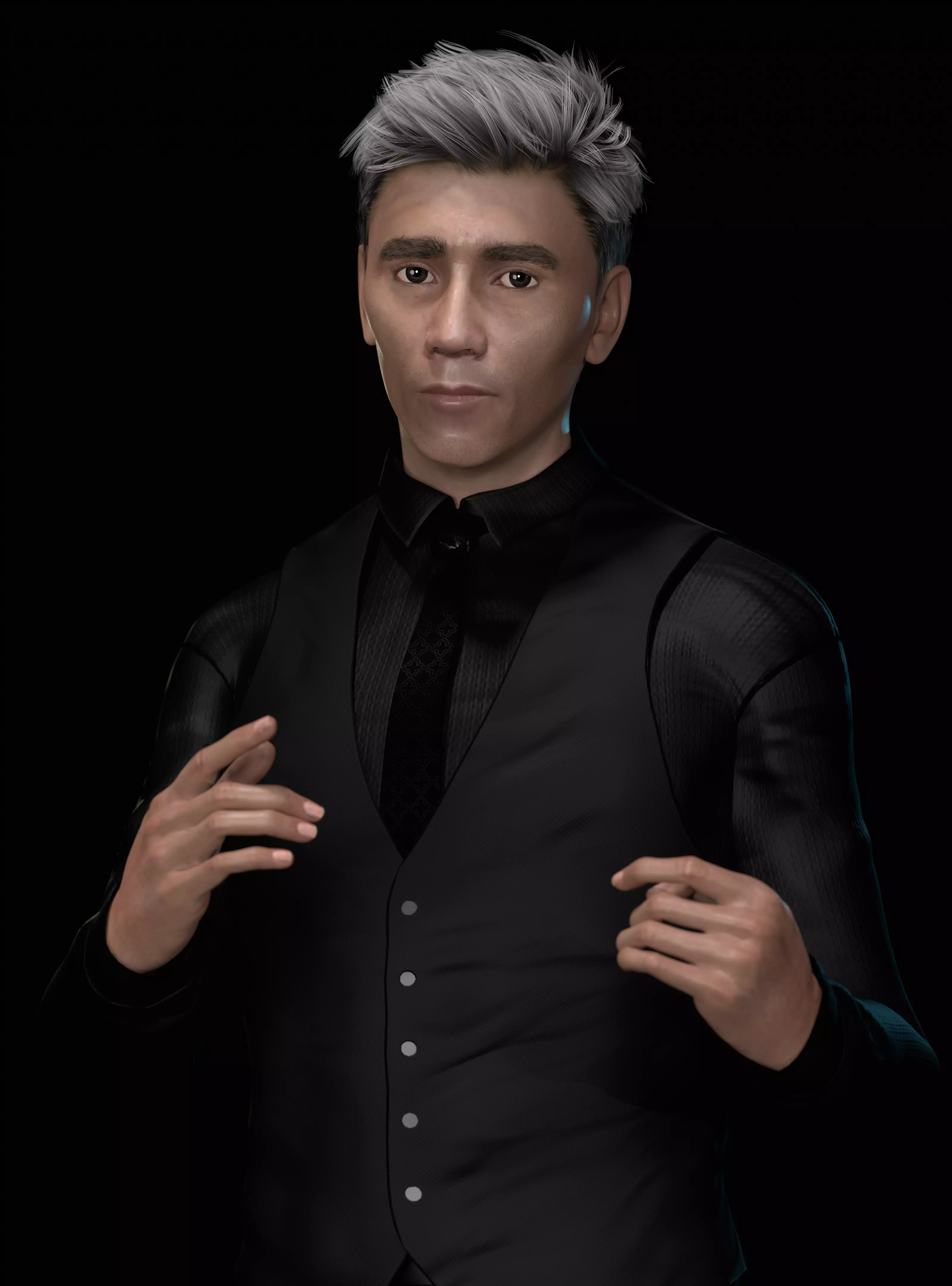 Man in black Free 3D model