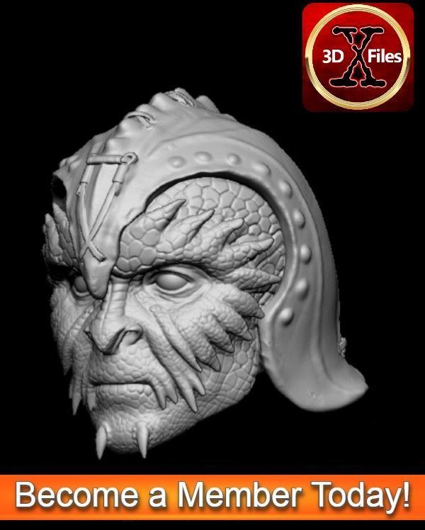 Klaatu Head Sculpt - Star Wars Custom Action Figure Head 3D print model_2