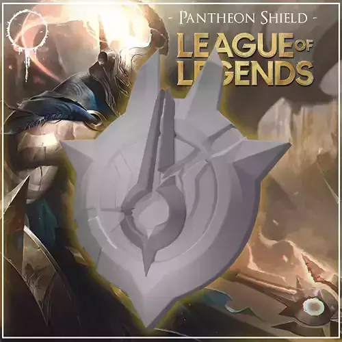 Pantheon Shield -Led - League of Legends 3D print model