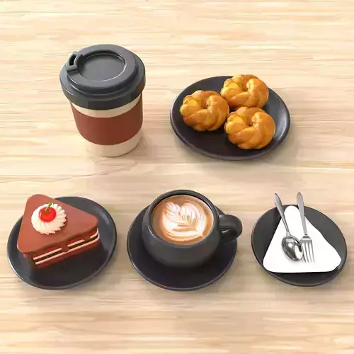 Coffee Brunch menu Set