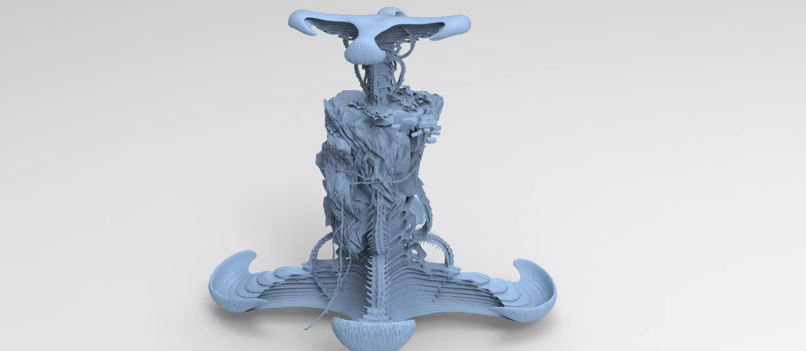 Alien Floating Tower 3D model_0