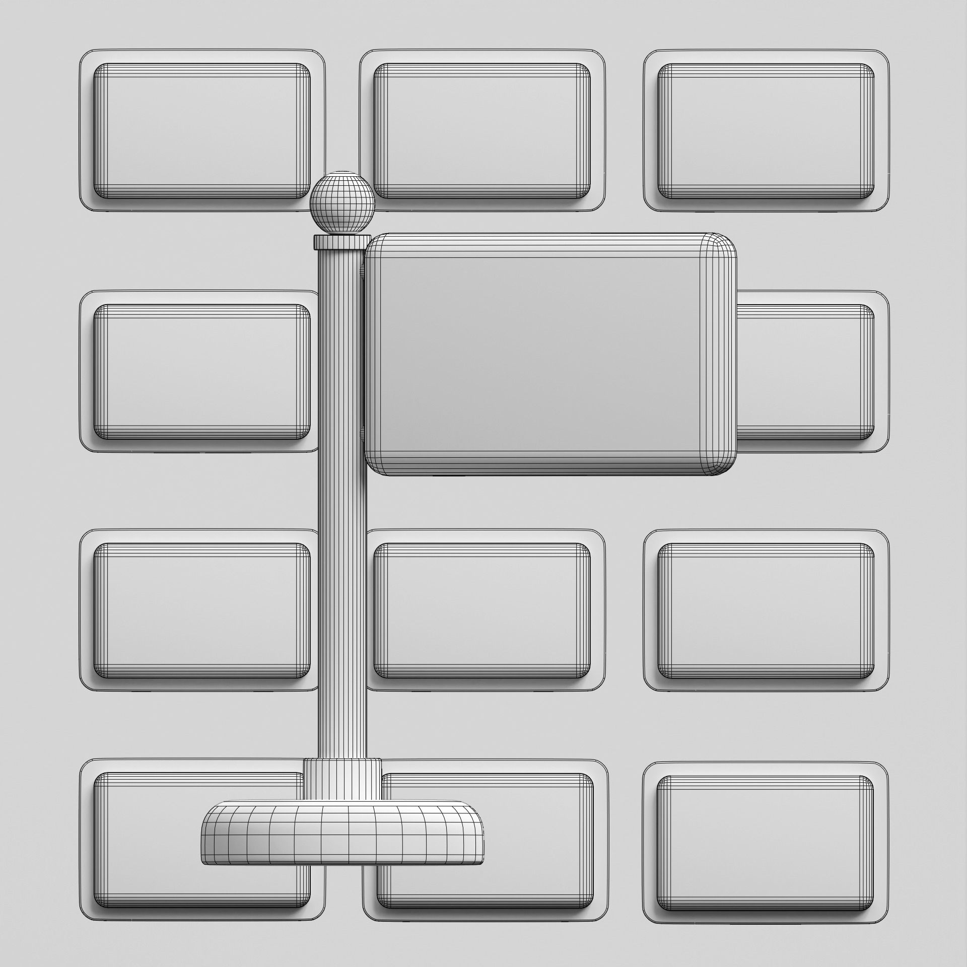 Country Flags Icon Pack from around the World 3D model_6