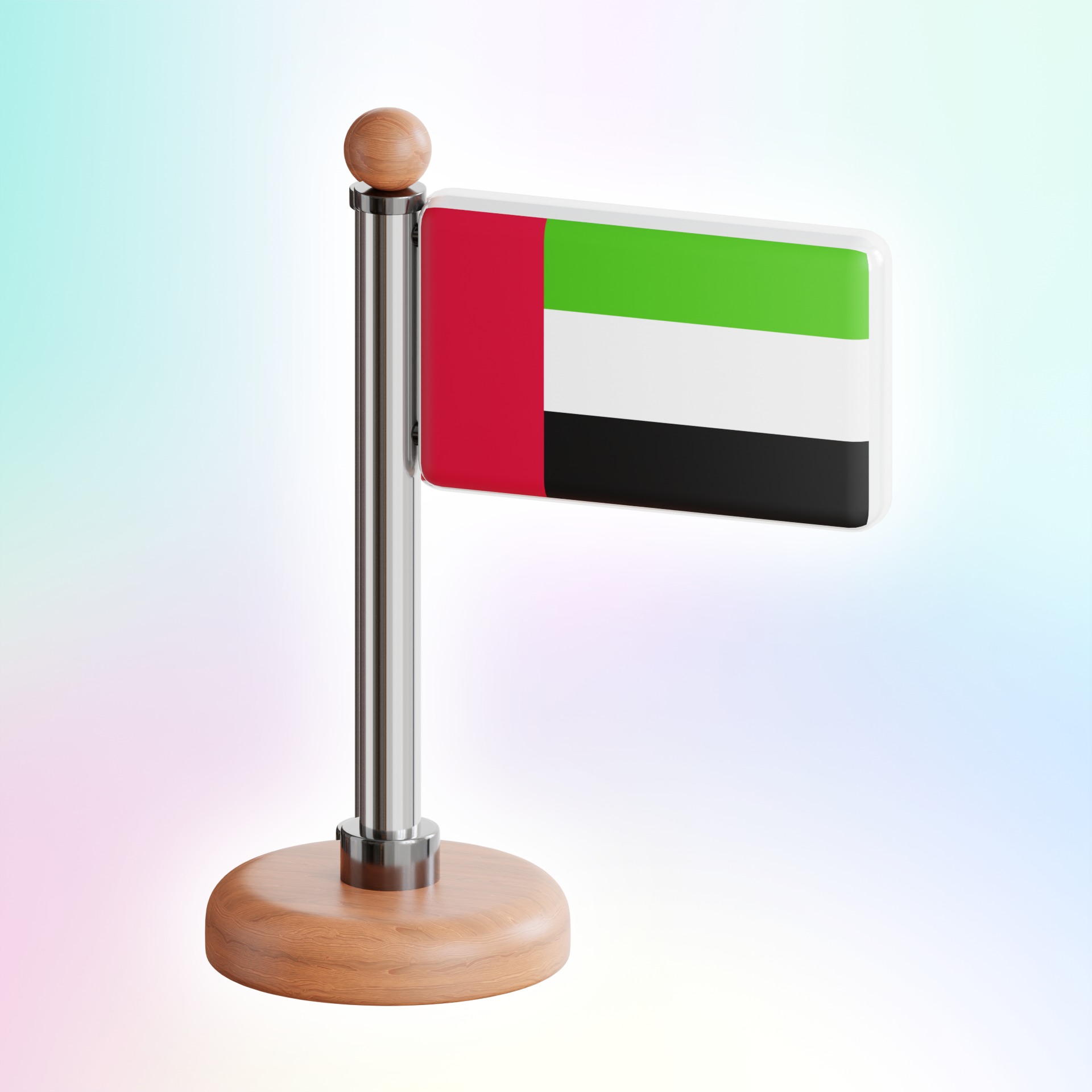 Country Flags Icon Pack from around the World 3D model_3